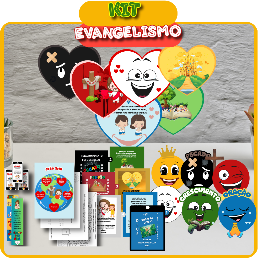 Plano de Salvação - Kit de Evangelismo para Crianças + 6 Bônus